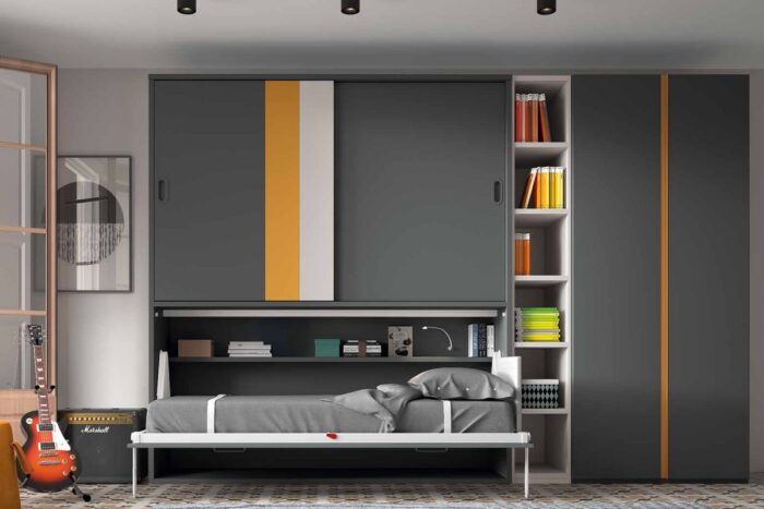 Camel Stripe Murphy Bed - Image 2