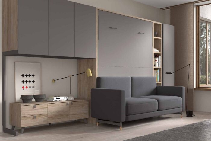 Murphy Bed with Built-in Sofa F851